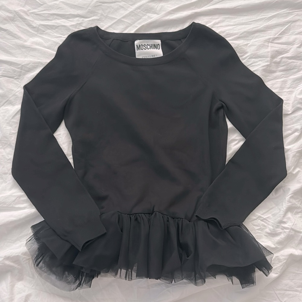 MOSCHINO Couture! Black Tutu Sweater